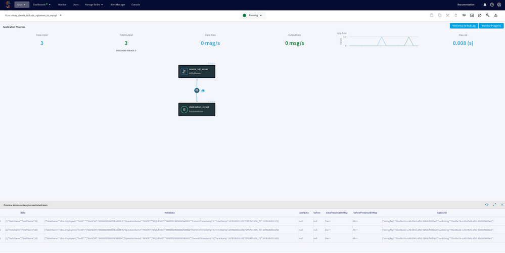 app preview for data migration from source to destination