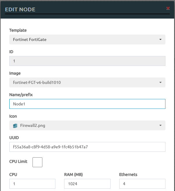 Object settings