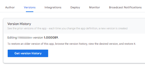 Version number changes with no reason.