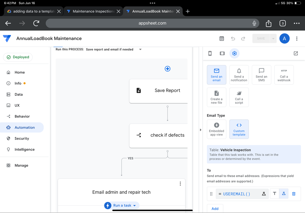Email to User