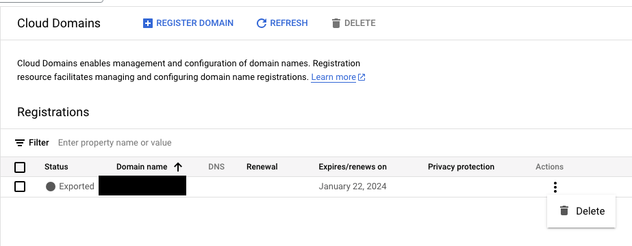 Unconfigurable domain