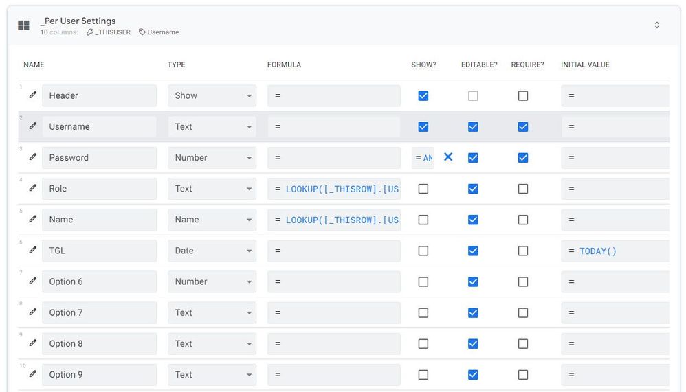 usersettings