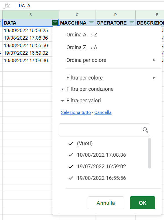 Wrong dates sort