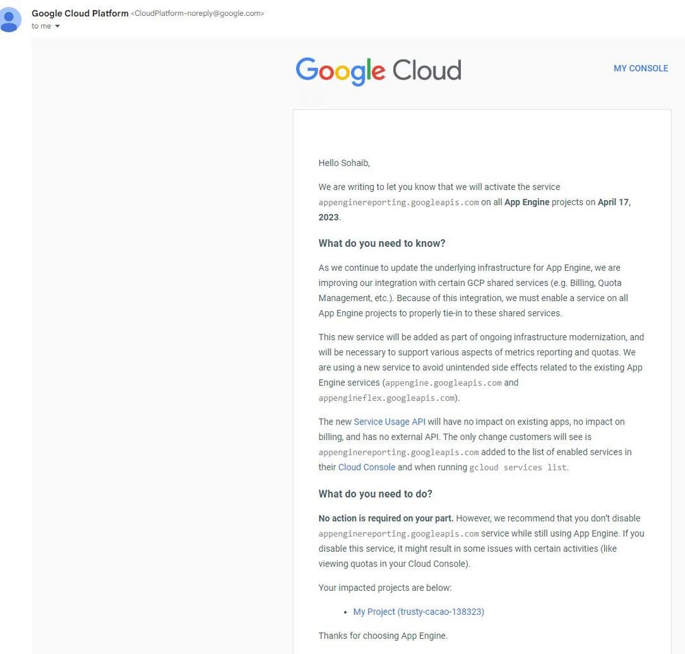 This is how I noticed this. I received an email that certain google cloud changes will affect my 'project'