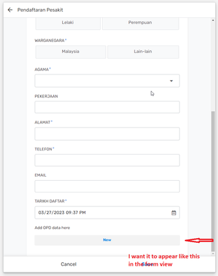 This is how i intended to show the Inline view in the form. It shows up in new registration form