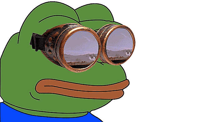 Pepe the frog - watching a bomb (nuke) go off.gif