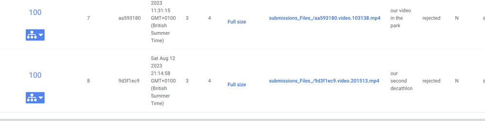 Both of these entries are rejected and should have 0 points.  However, the expression generates a value of 100 for each.