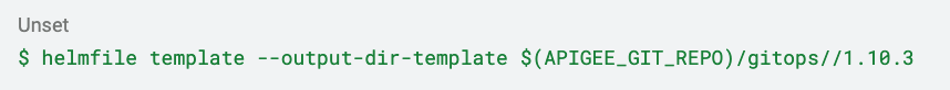 helmfile template command