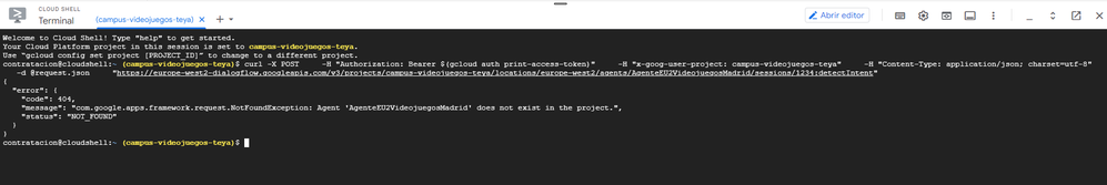 curl API error