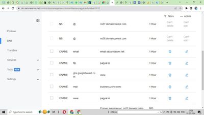 DNS Record Page 1